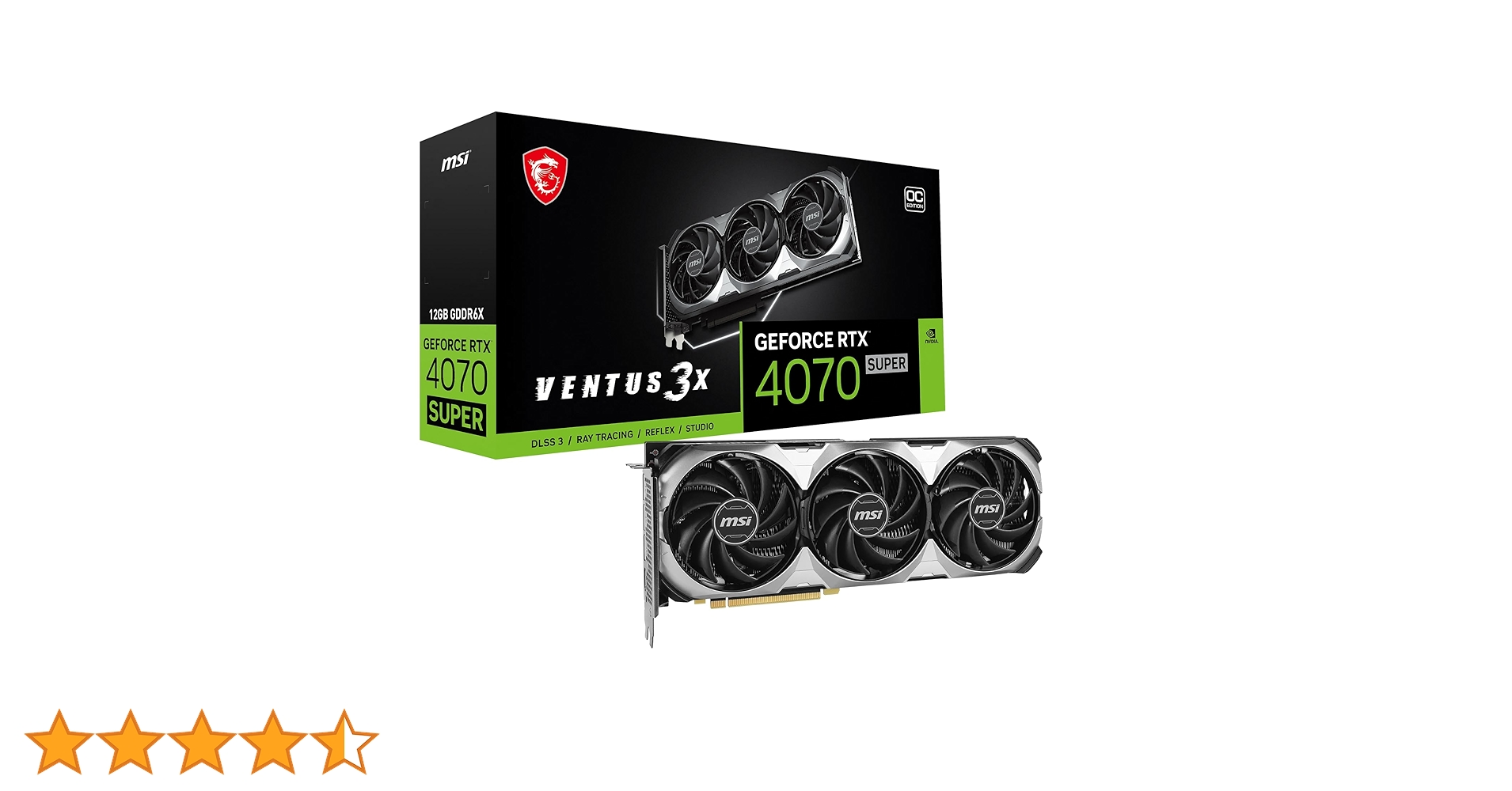 Amazon | MSI Gaming RTX 4070 Super 12G Ventus 3X OC